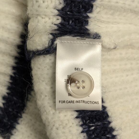 Marea Blue and White Striped V-Neck Cardigan Size S - Picture 7 of 9